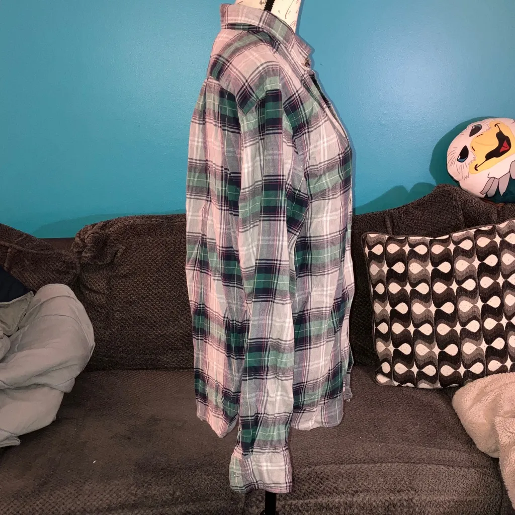 🎉4 for $20 Old Navy Everyday Flannel Shirt, Large - Image 3