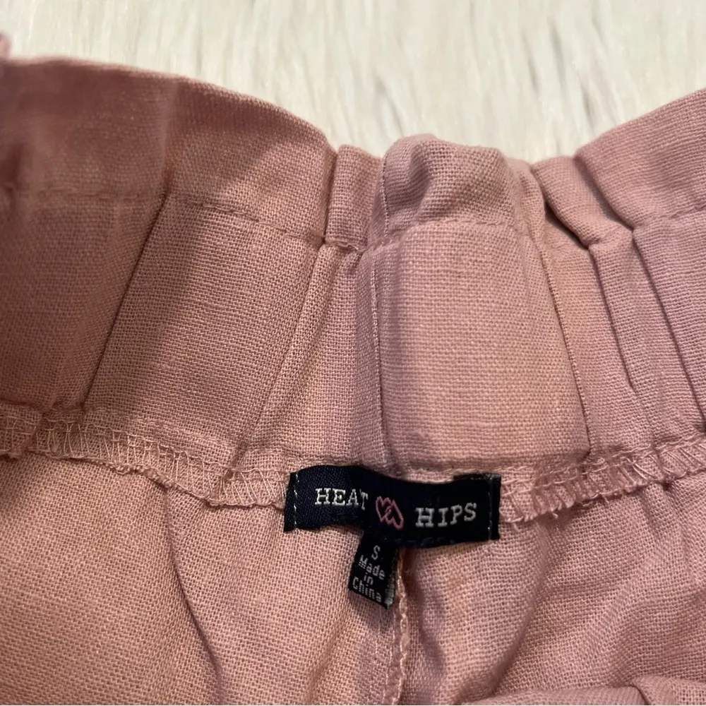 Heart & Hips High Paper Bag Waist Shorts Mauve - Image 7