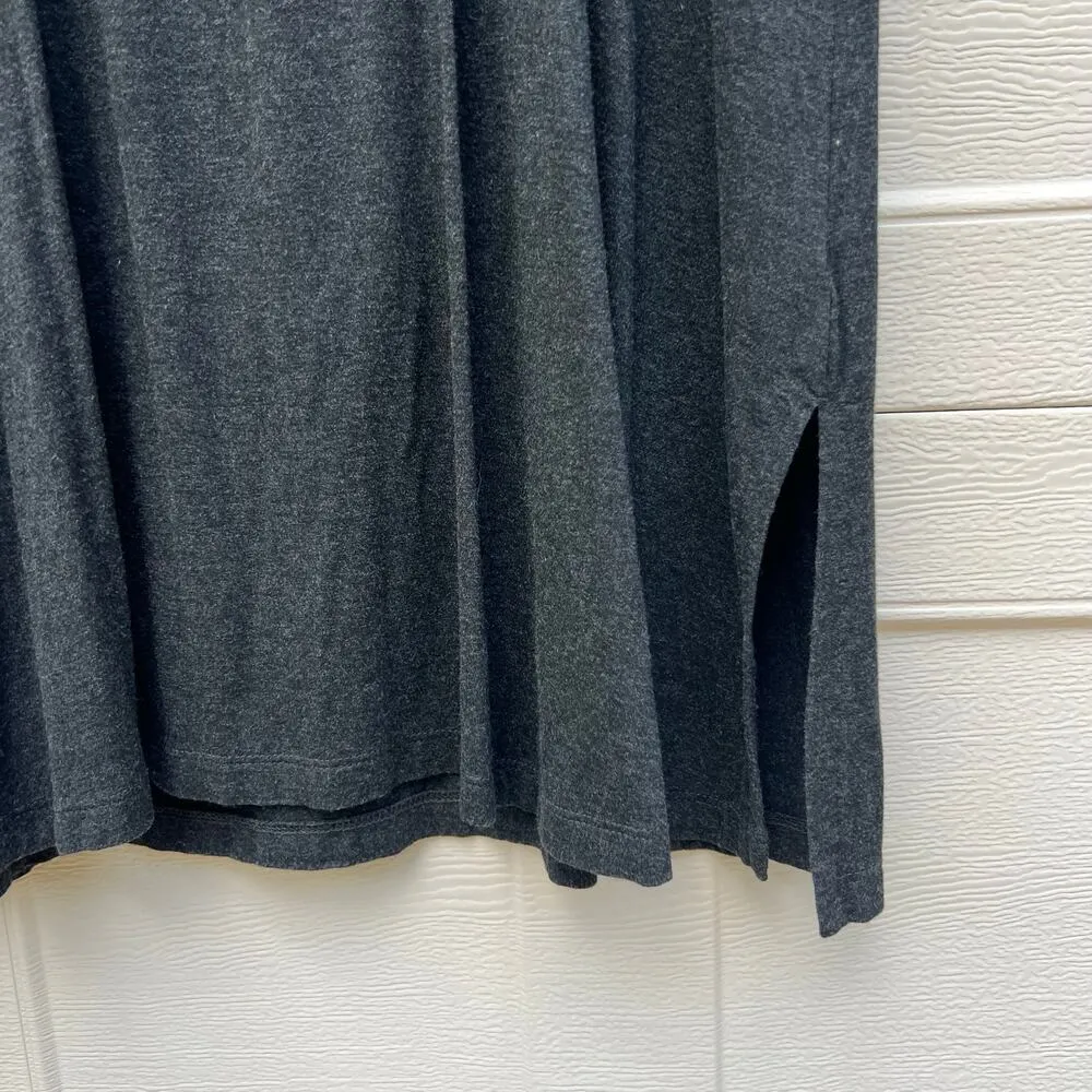 Karyn Seo Floral Embroidered Short Sleeve Short Dress Charcoal Grey Size Small Gray - Image 6