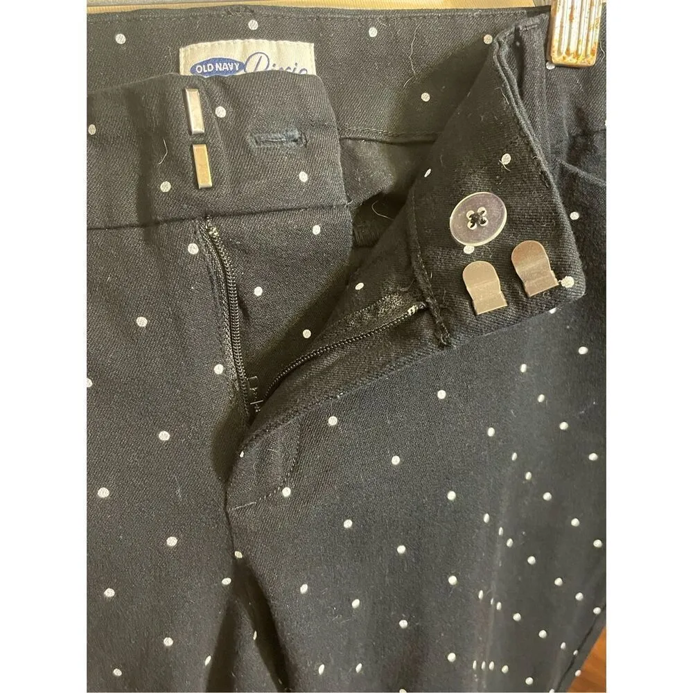 Old Navy Pixie Black & White Polka Dot Pants Size 14 Regular - Image 6
