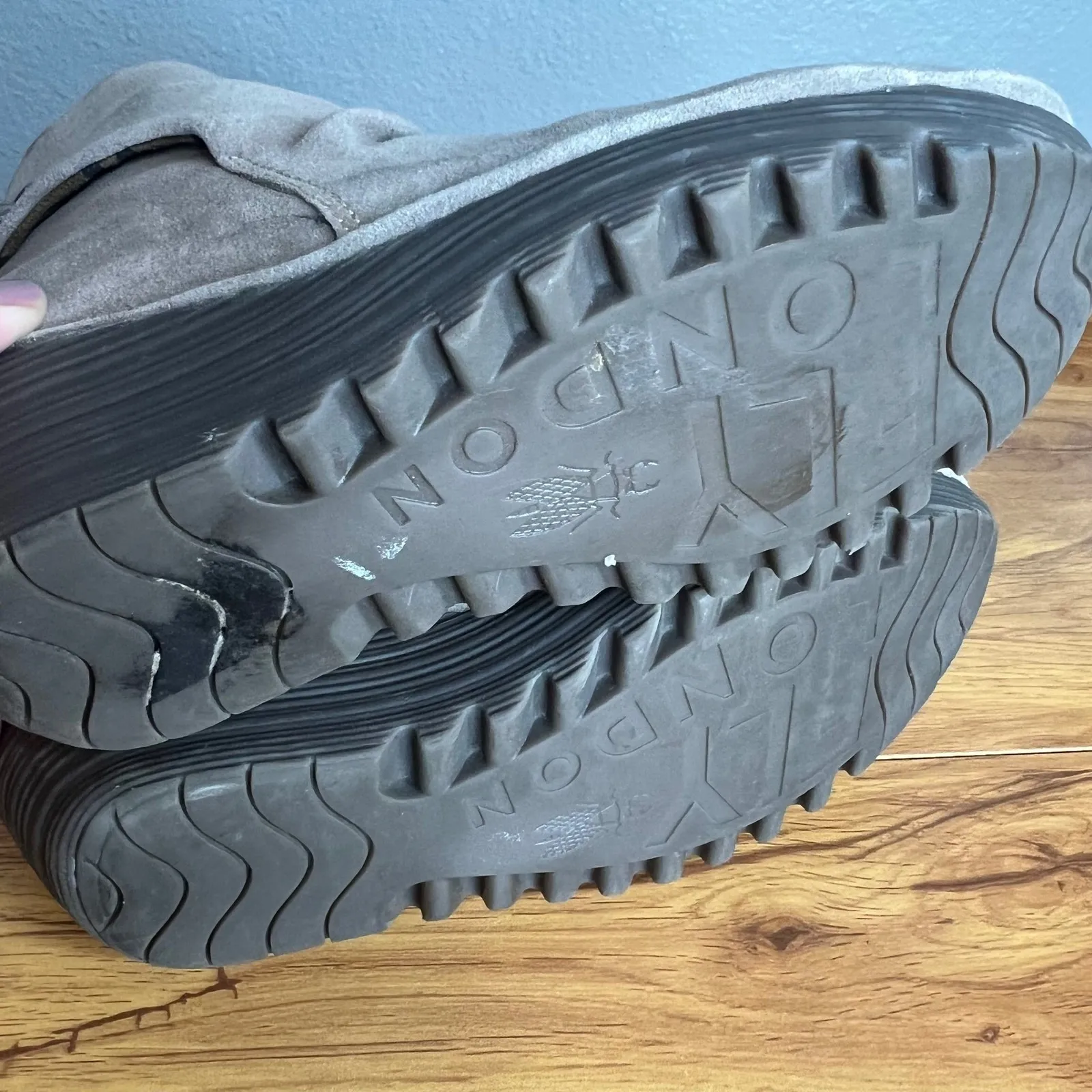 FLY LONDON YEBI Ankle Wedge Heel Booties Size 39 (8 - 8.5 US) Tan Suede Back Tie - Image 7