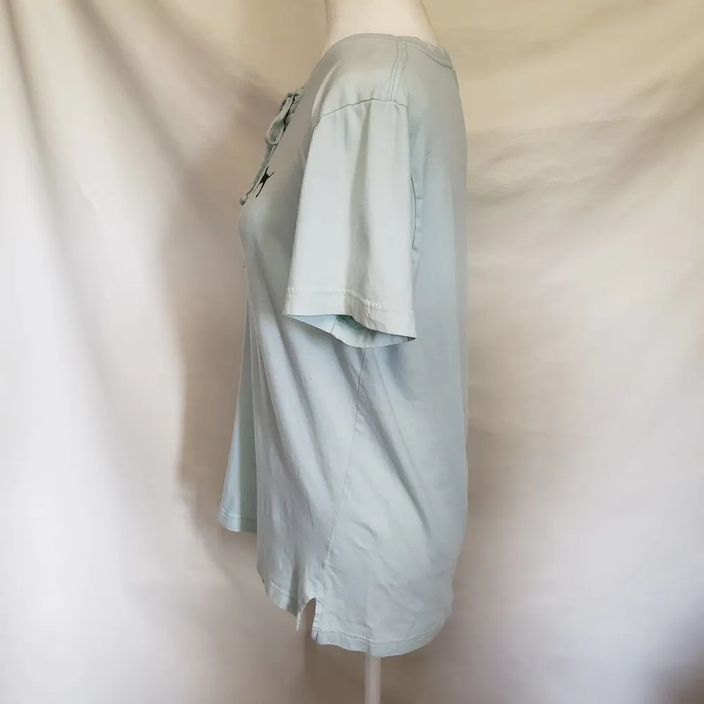 Victoria's Secret PINK Lace Up Womens Top Size XS Short Sleeve dog Logo - Image 6