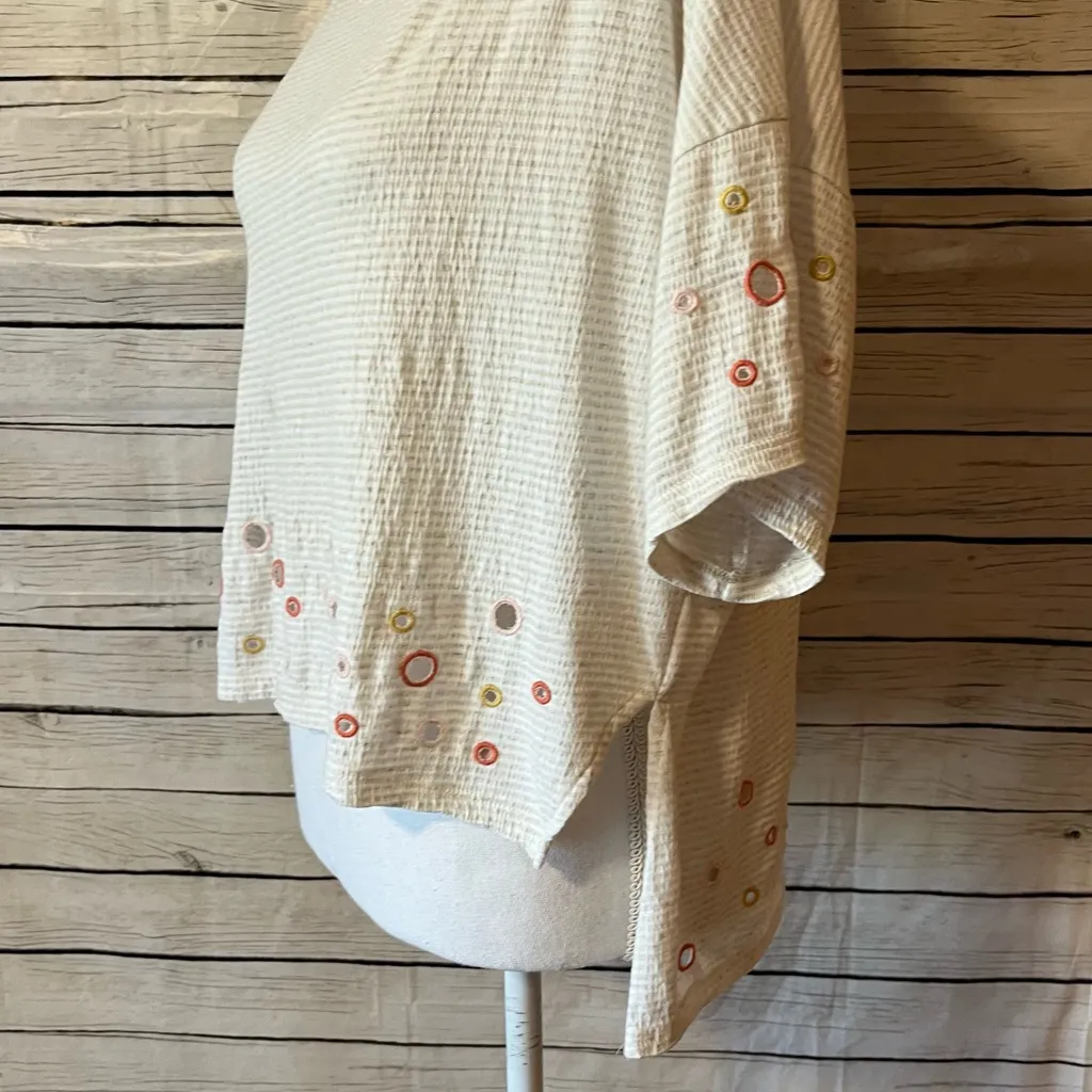 Anthropologie Postmark Hi-Lo Oversized Striped Tee - Image 6