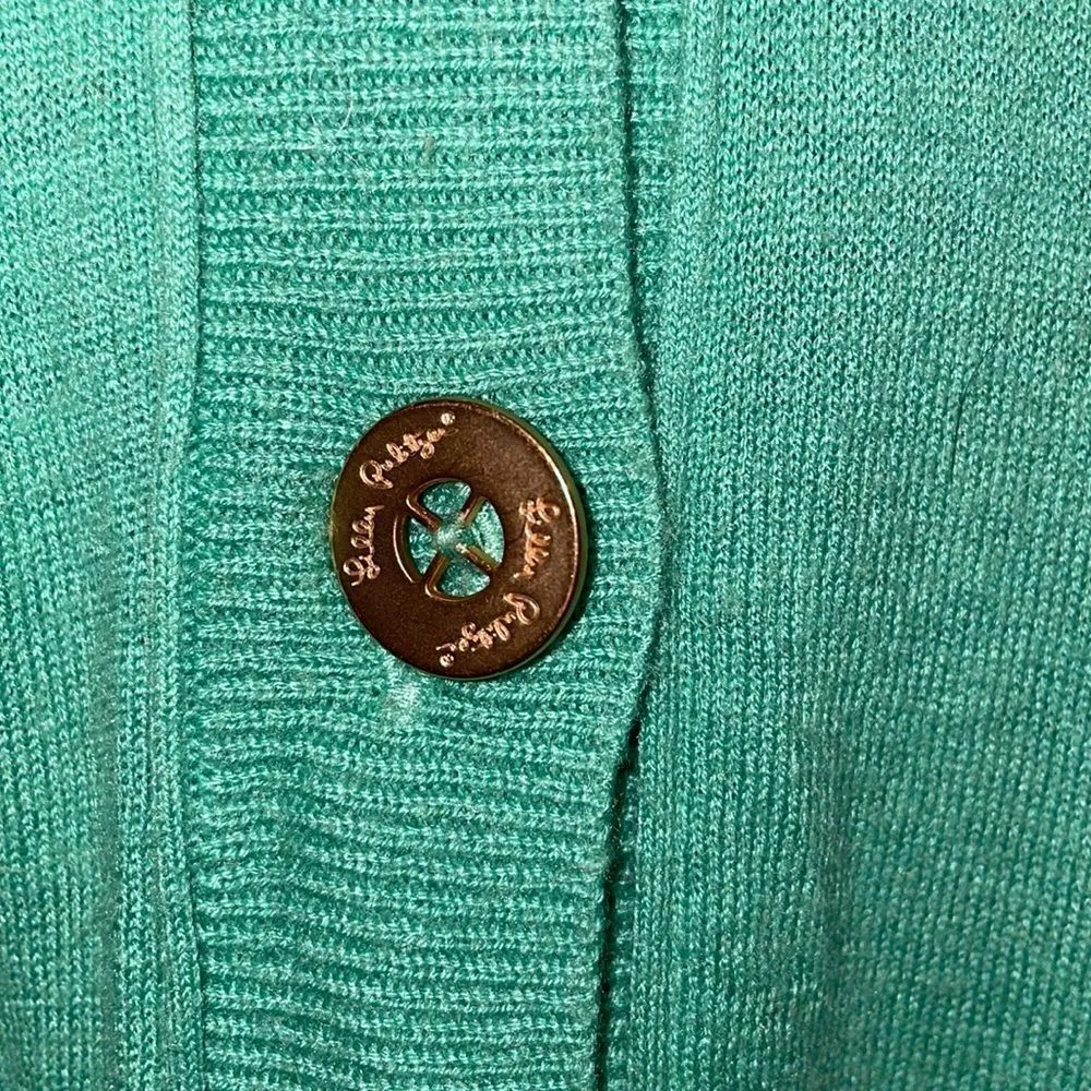Lilly Pulitzer Kelly Green Heidi Cardigan Sweater - Image 3