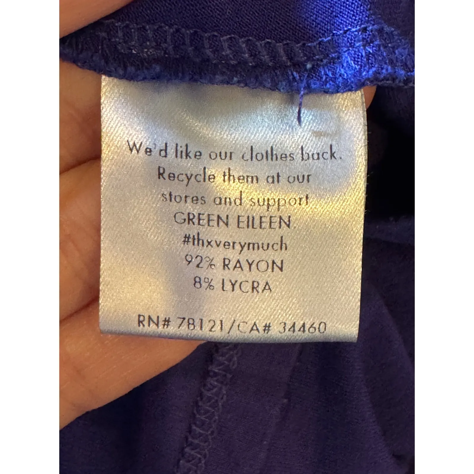 Eileen Fisher Dress Women Large Purple Long Sleeve Shift Mini‎ Preppy Mature - Image 8