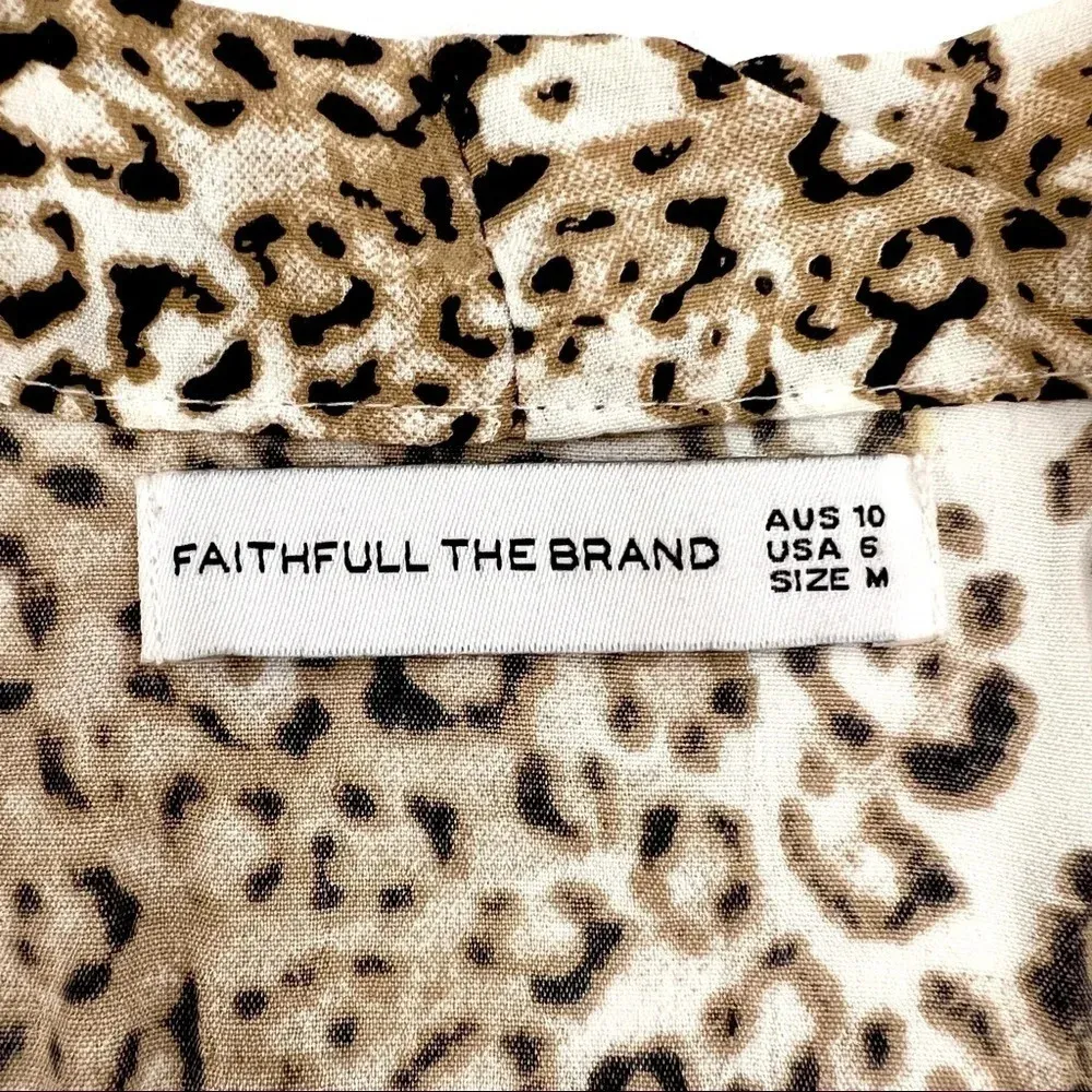 Faithfull the Brand Meadows Midi Dress in Signe Animal Print Size 6 Summer - Image 11