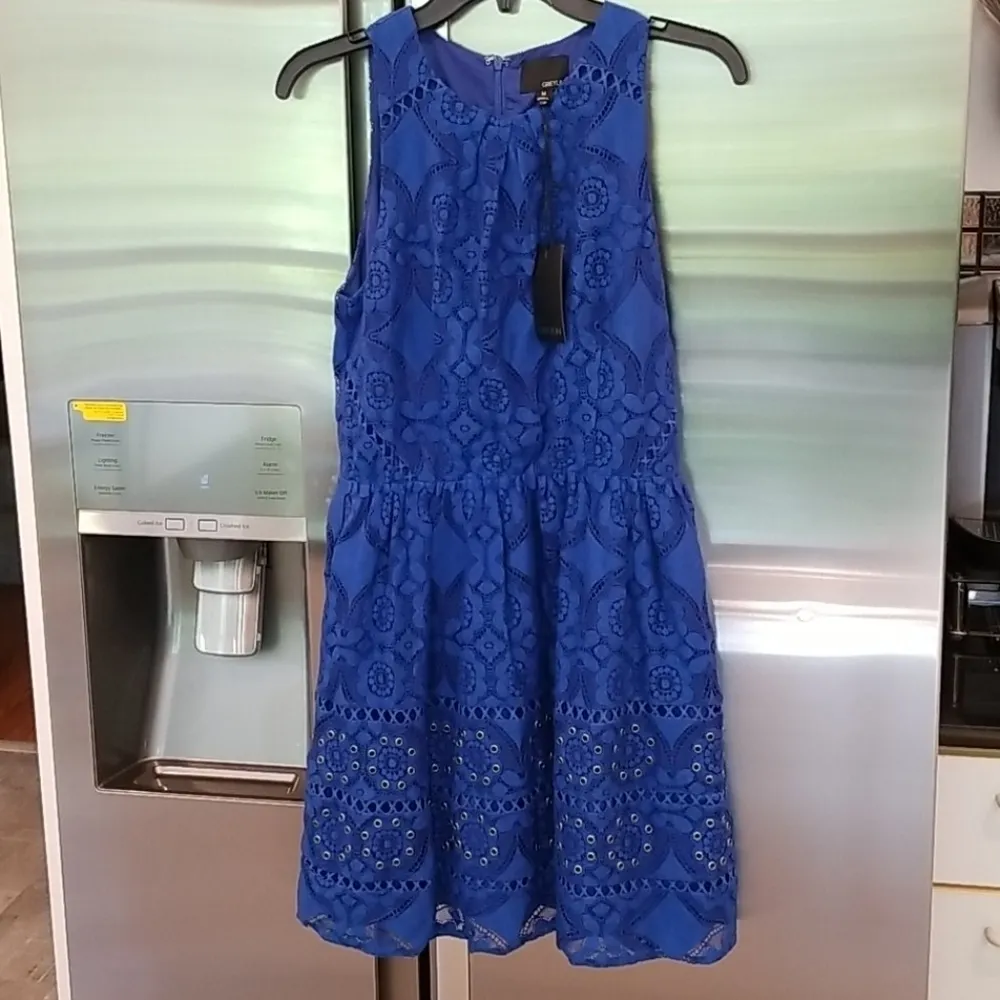 💕GREYLIN💕 Yunis Grommet Lace Fit-And-Flare Dress Medium M NWT - Image 8