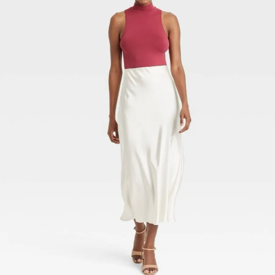 Women's Seamless Bodysuit - A New Day™ Dark Pink XS: Mock Turtle Neck - Image 4