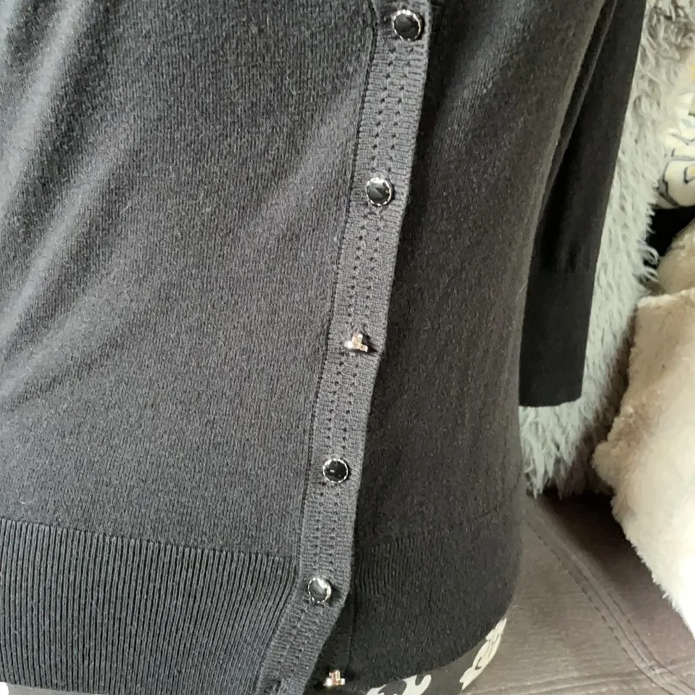 BANANA REPUBLIC Black Cardigan Size Petite Medium - Image 2