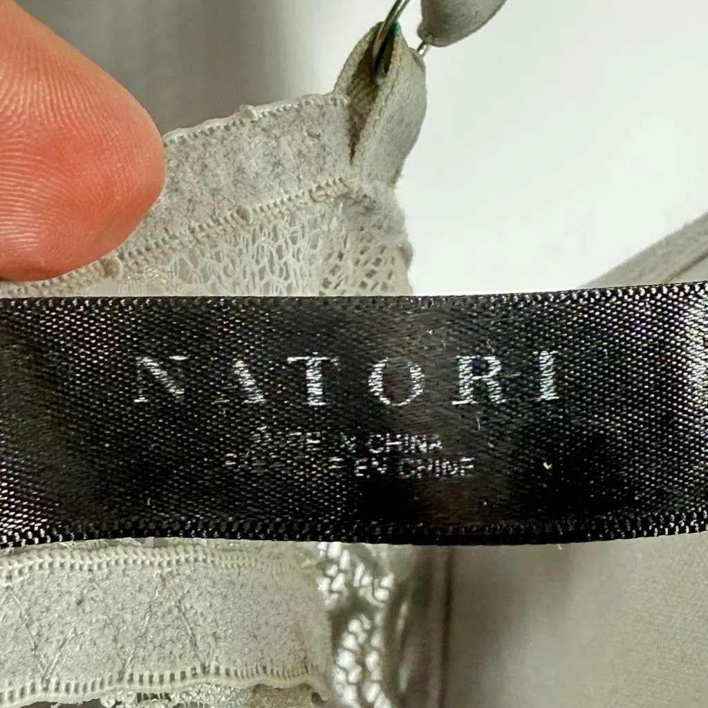 C 13 Natori gray lace Bliss Perfection Contour Underwire Bra size 32D - Image 2