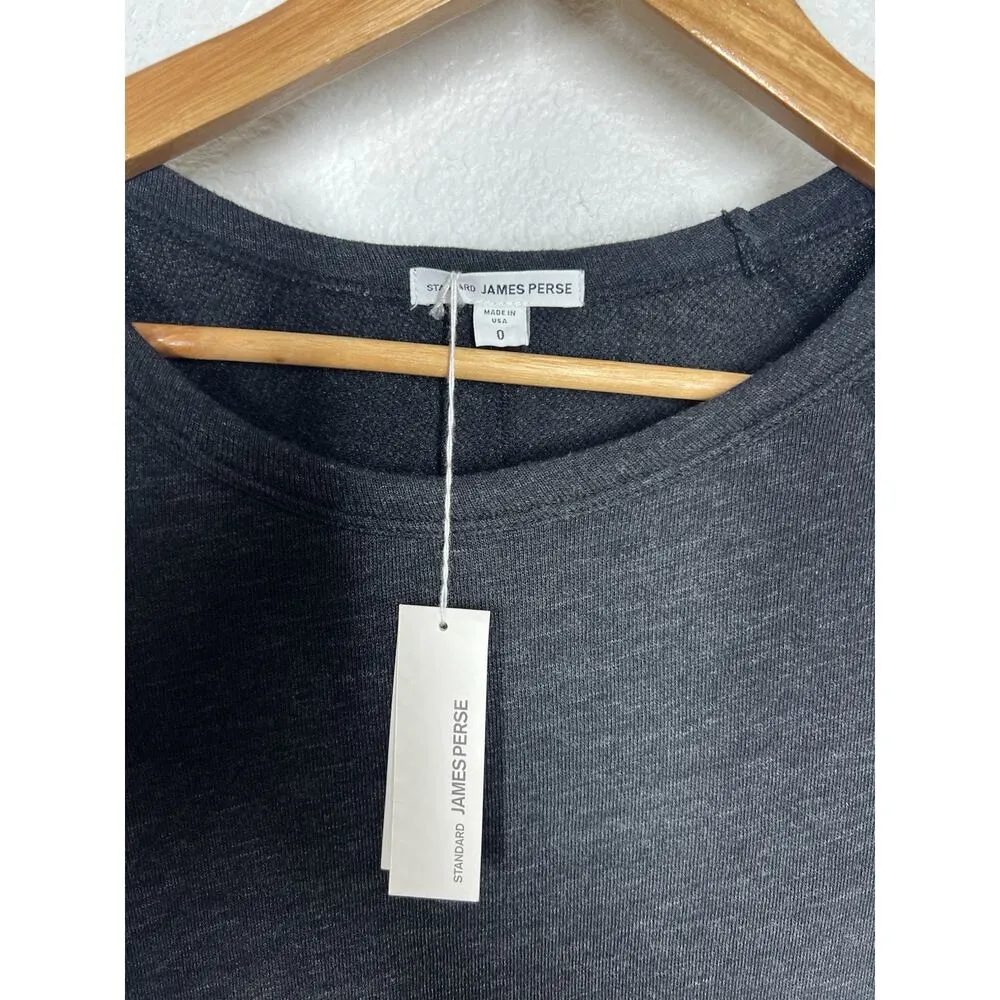 James Perse Standard Raglan Sweatshirt Dress Size 0 XS - Image 2