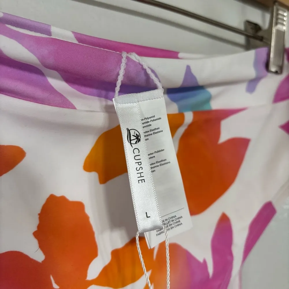 Multi Color Floral Mid-Rise Bikini Size L NEW - Image 11