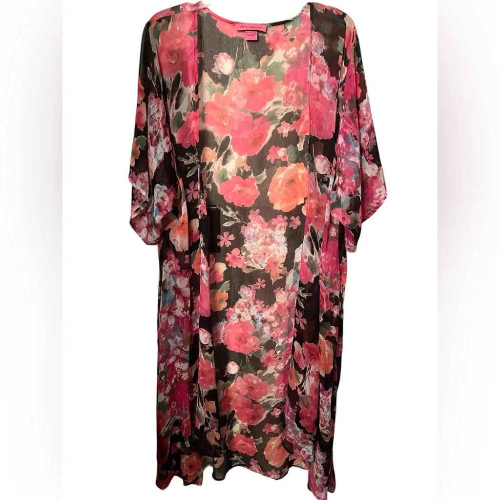 Betsey Johnson 💋 Floral Sheer Kimono Cardigan OSFM - Image 9