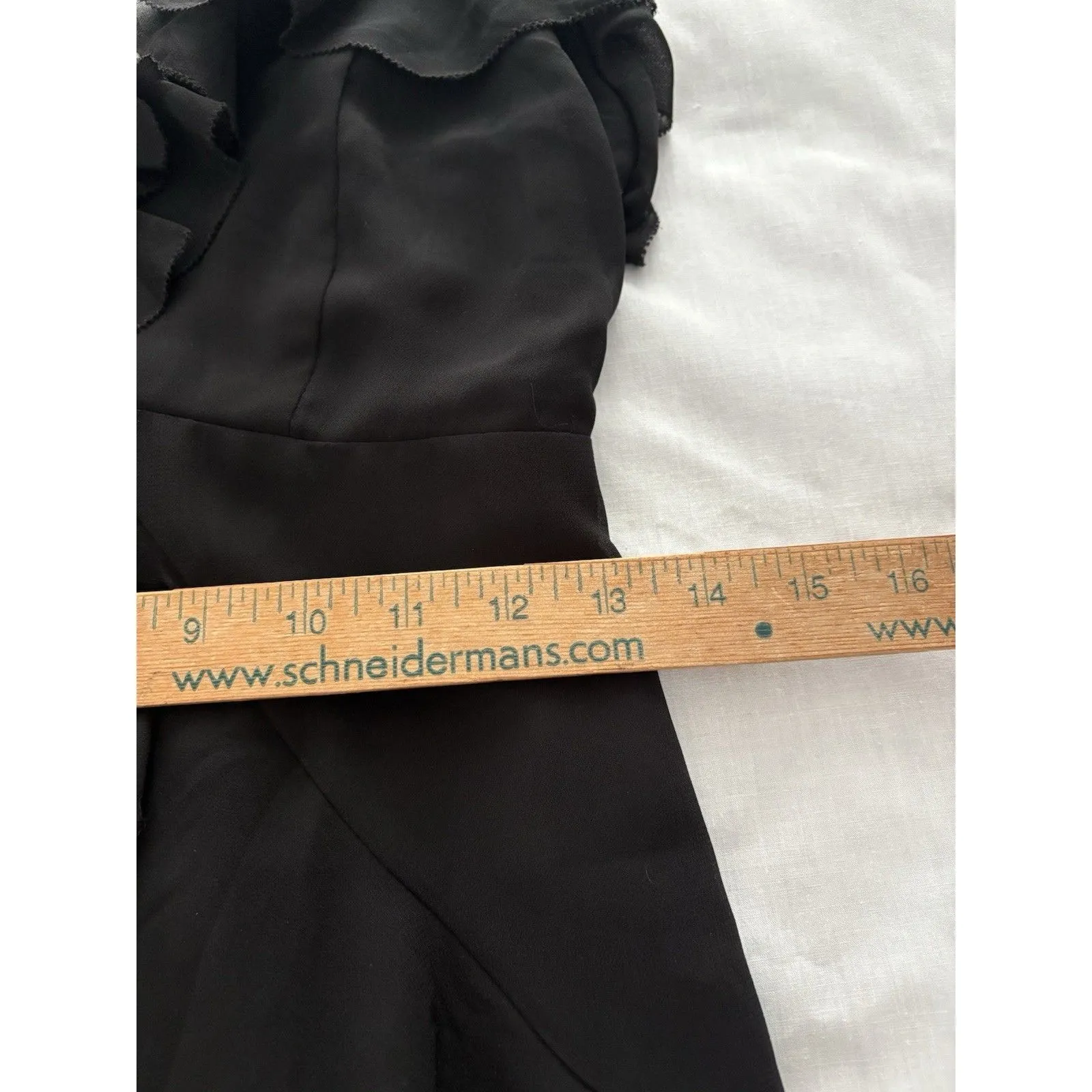 Storia Babydoll Dress Size S Black Ruffled Mini Witchy Goth Whimsy Feminine Y2K - Image 15