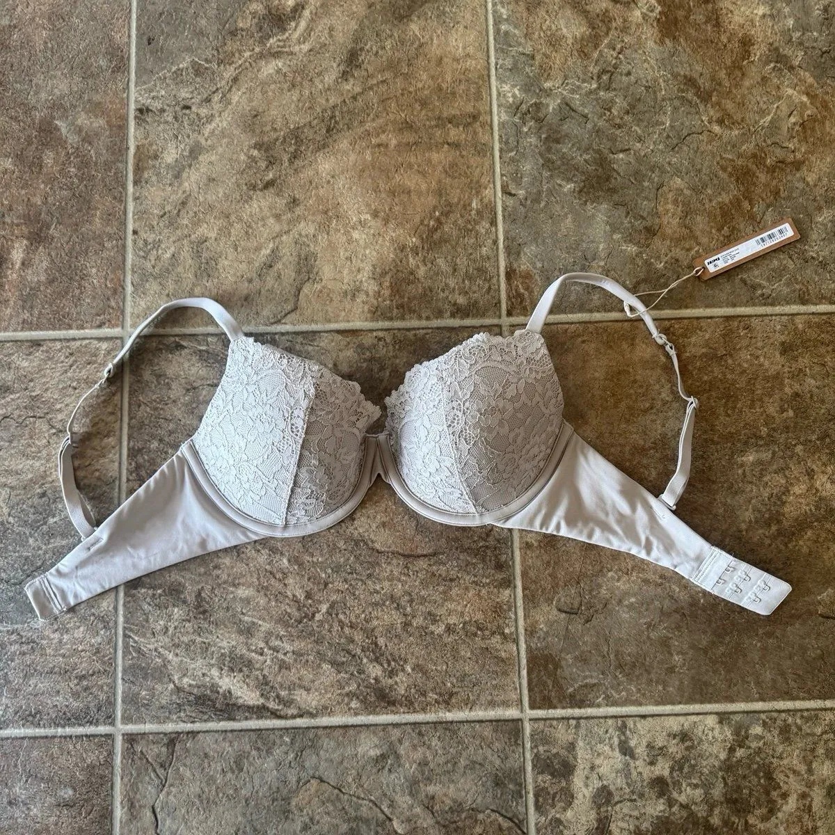 Skims Fits Everybody Lace T-shirt Bra Stone Size 34C - Image 3