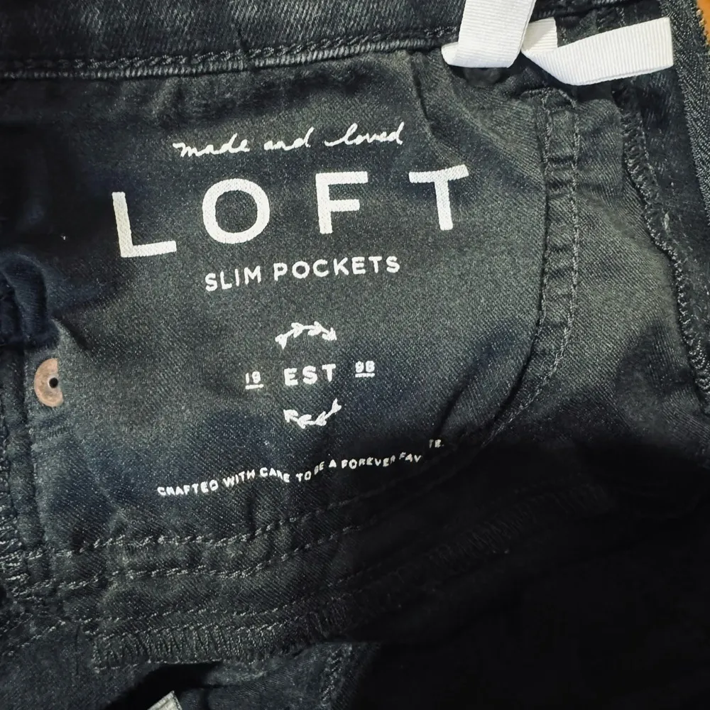 LOFT Women Black Skinny Casual Jeans Size 26 Five Pockets - Image 9