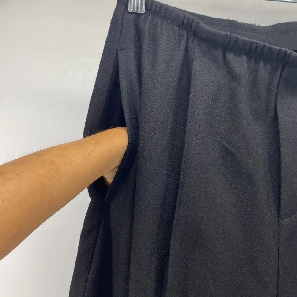 Vince wool blend cropped wide leg elastic waist business casual lagenlook Office - Image 6