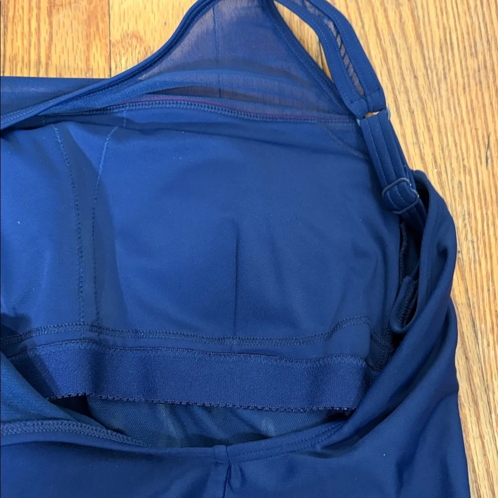 Amoena Morocco Half Bodice One Piece Mastectomy Swimsuits Blue size 8 cup B NWT - Image 9