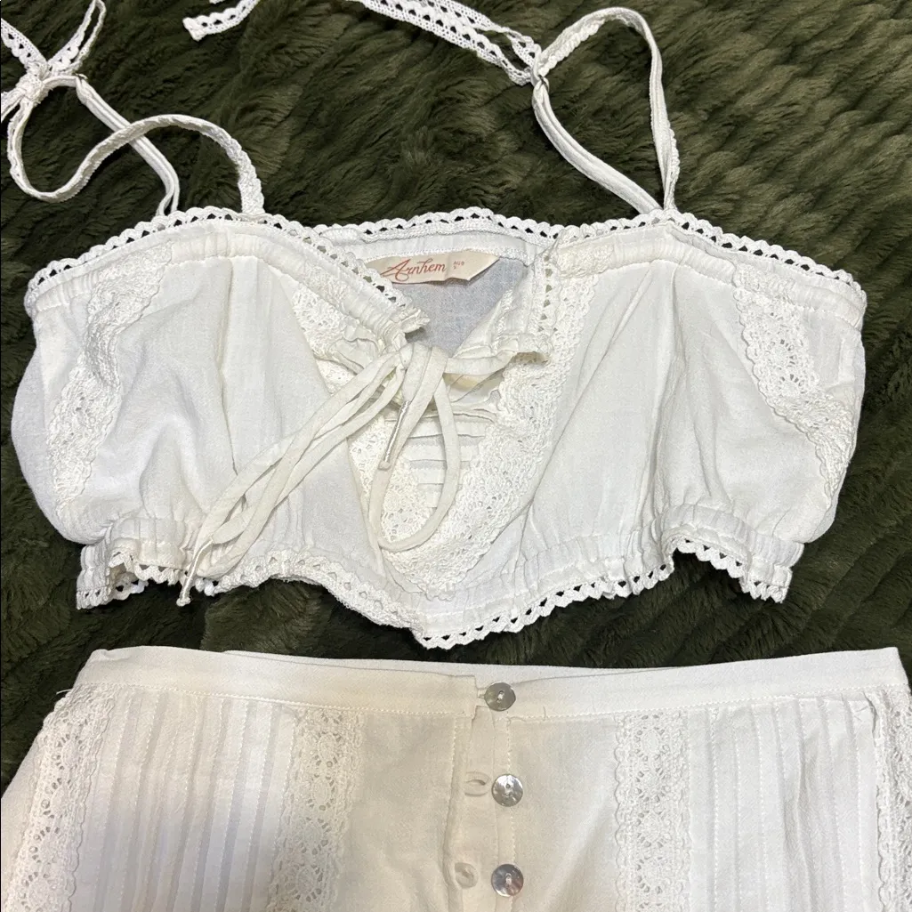 Arnhem Cream Lace Skirt Set Size XS - Image 3