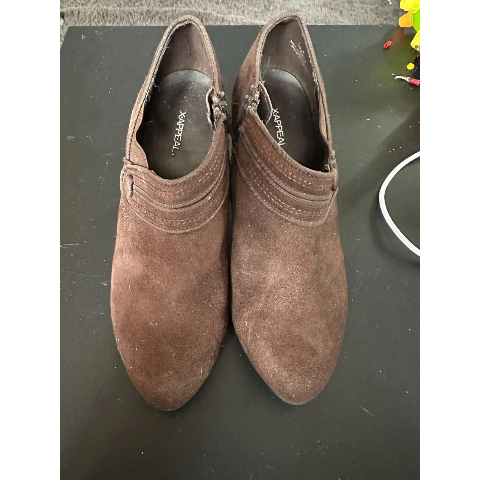 X-Appeal  Brown Heeled Booties in 8 - Image 3