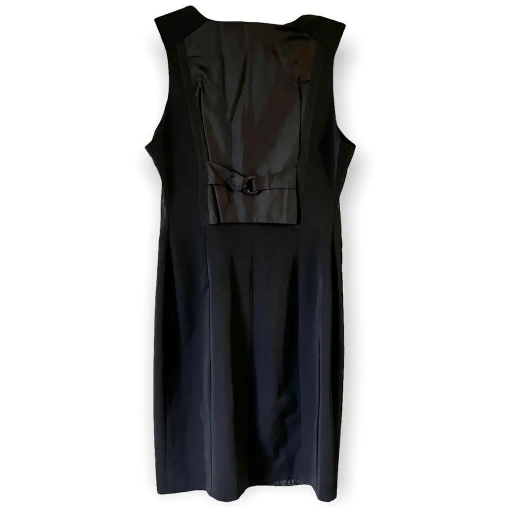 AnnaRita N Office Siren Black Sleeveless Half Zip MIDI Dress Size 8 - Image 15