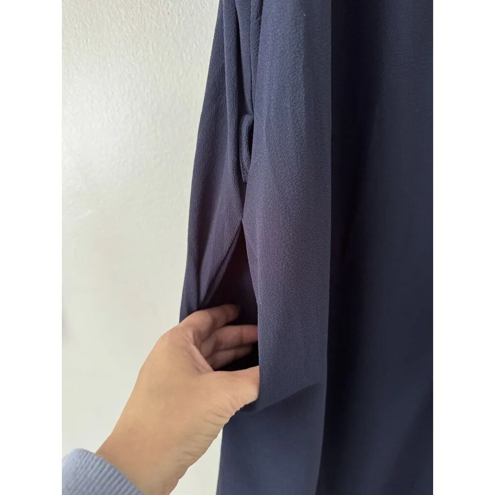 City Chic Navy Blue Sweet Fling Flutter Sleeve Zip Up Shirt Dress Women’s Sz XL - Image 6