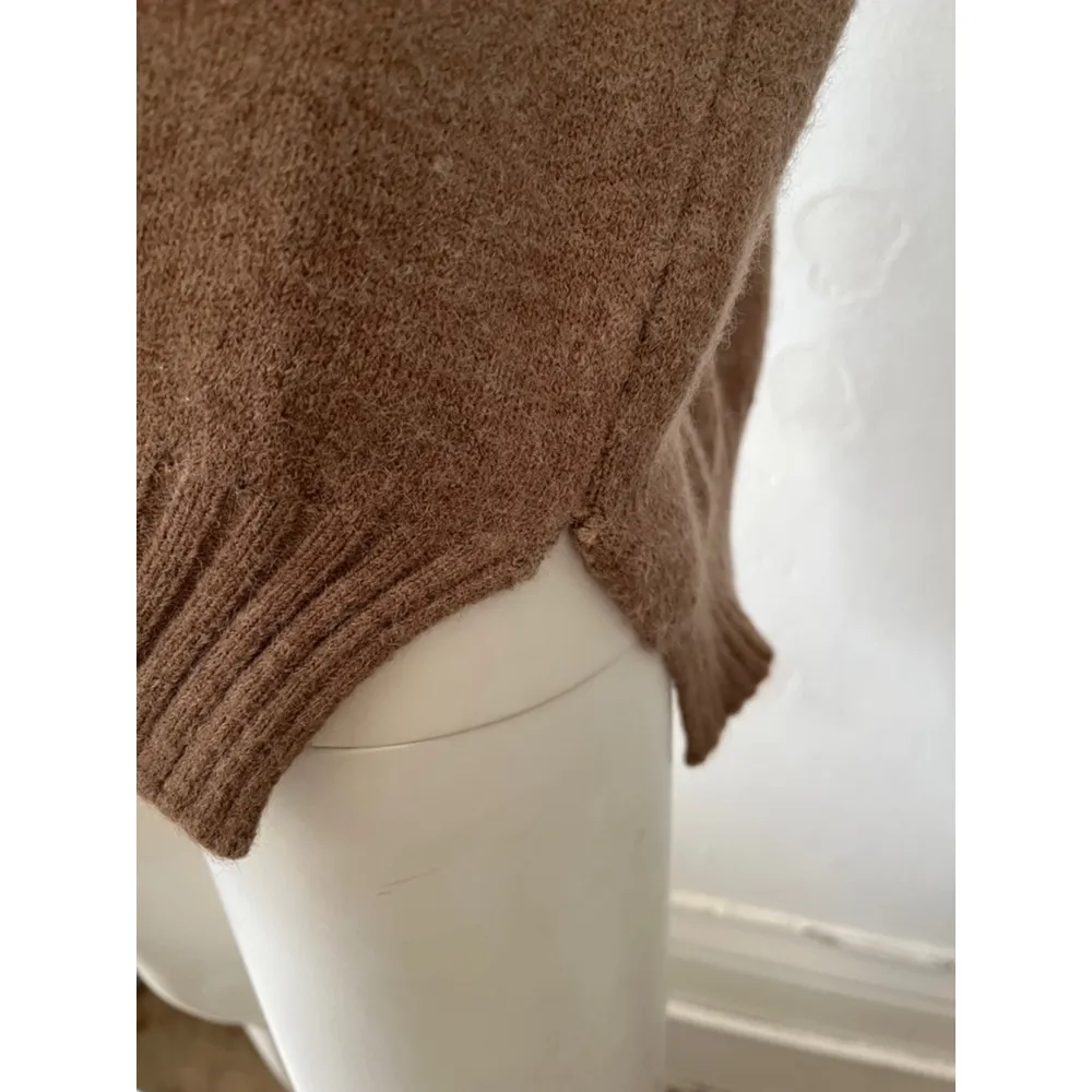 Vintage wool deep vneck sleeveless cozy chic pullover Sweater Vest Brown XXXl - Image 5