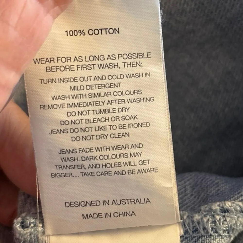 Rollas Size 29 Dusters Shorts Layla Bleach Wash Distressed Destroyed Cutoffs Blue - Image 8