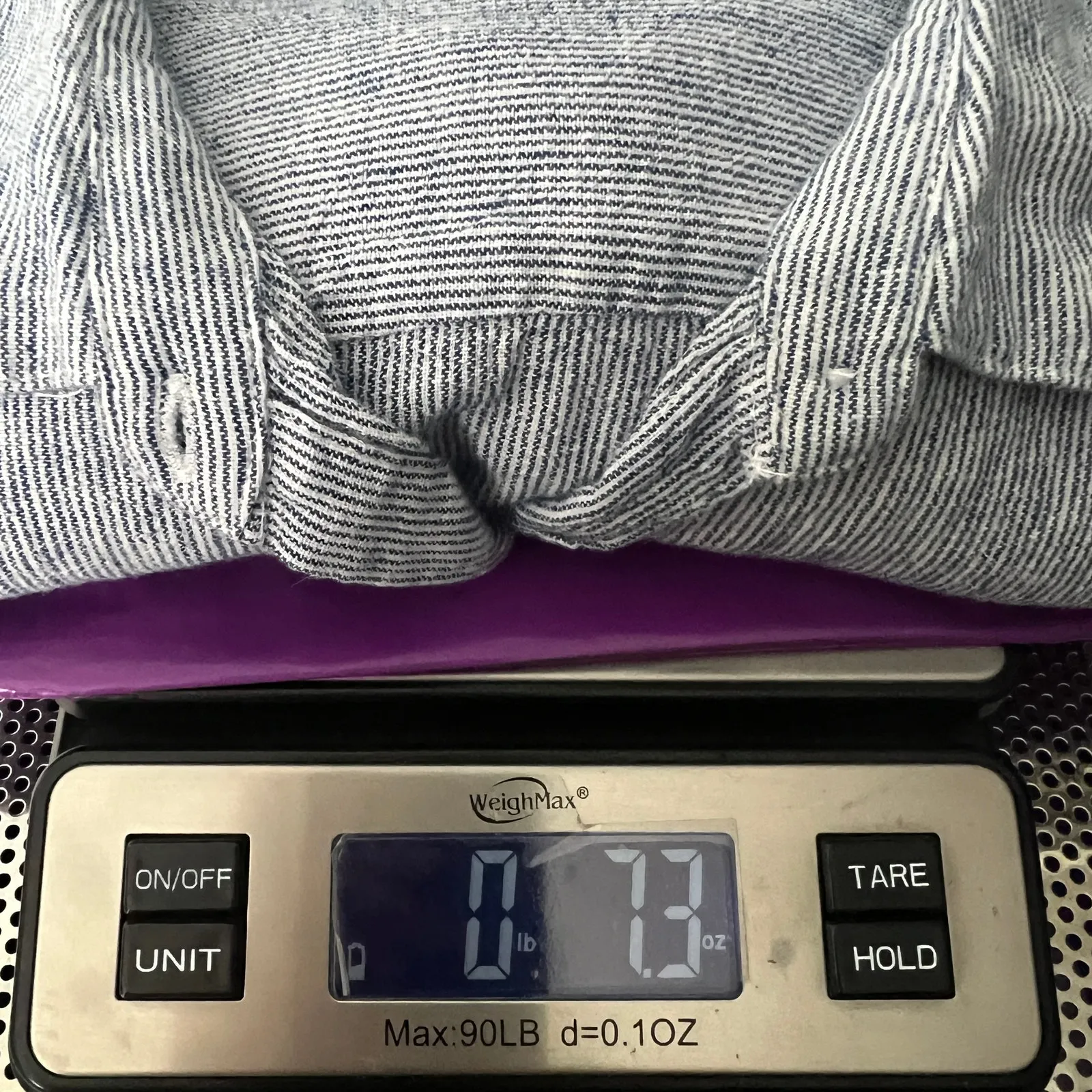 Weatherproof Linen Blend Striped Button Down Tie Front Top Size XL - Image 10