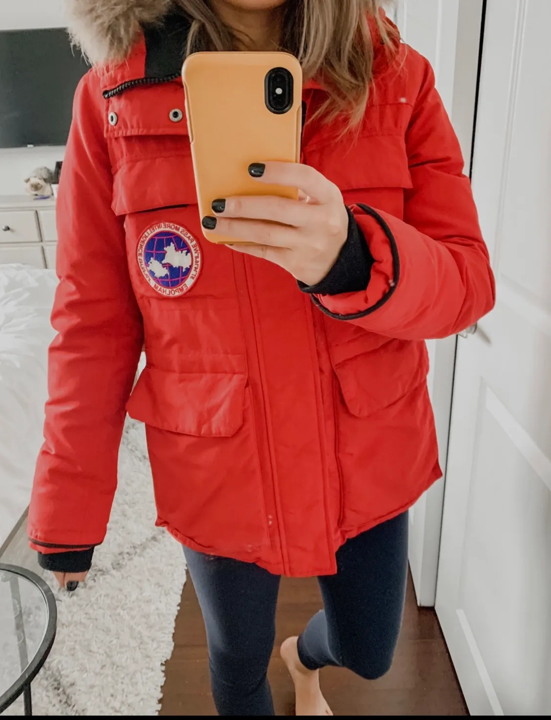 Empolham Hooded Parka Ski Snowboard Jacket Red - Image 4