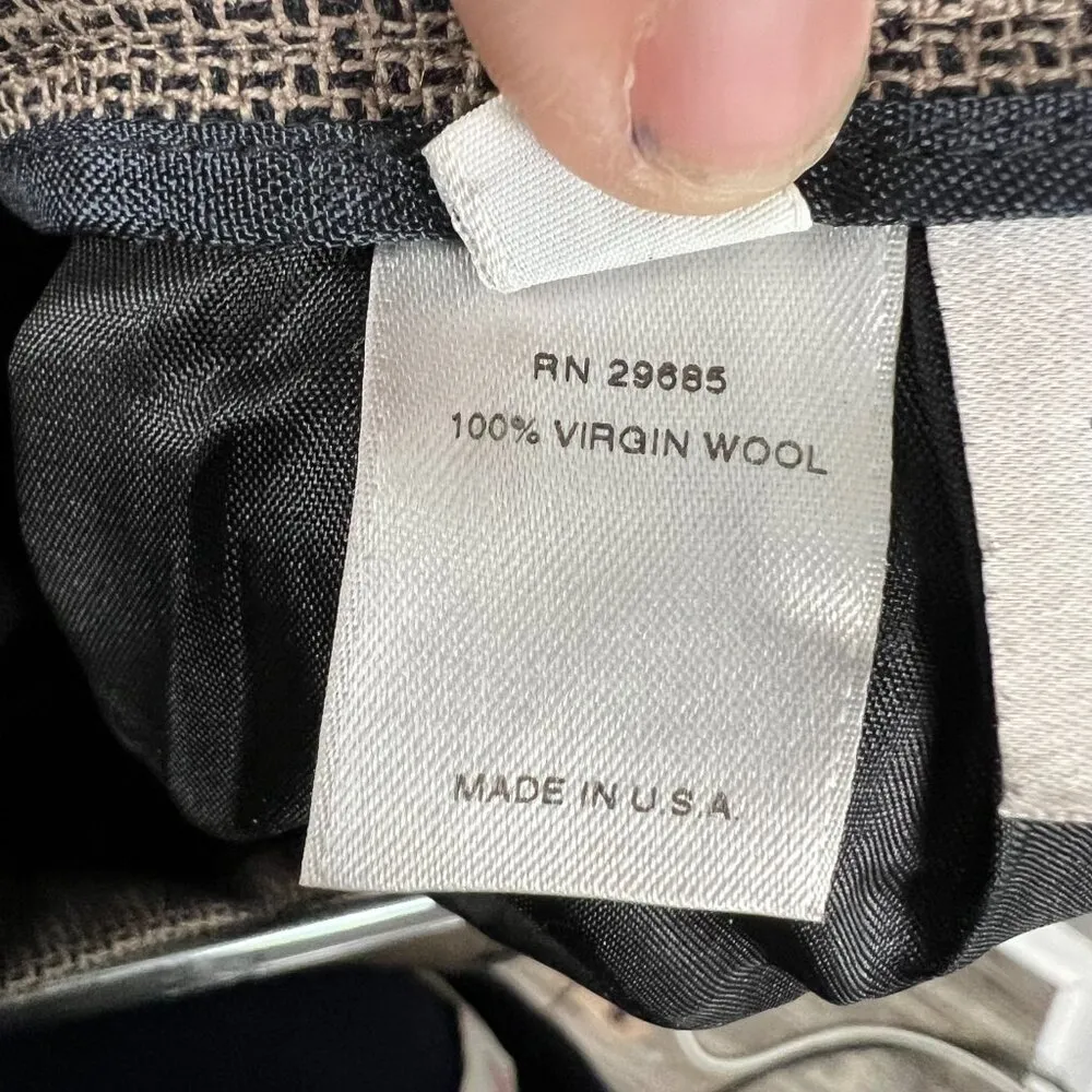 Pendleton 100% Virgin Wool Brown Knee Length Midi Skirt Career Size 16 - Image 6