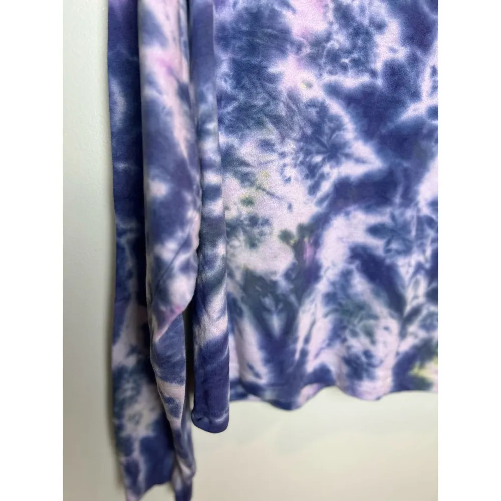Isa & Ella Tie dye Long Sleeve Shirt Blue White Womens Large - Image 2