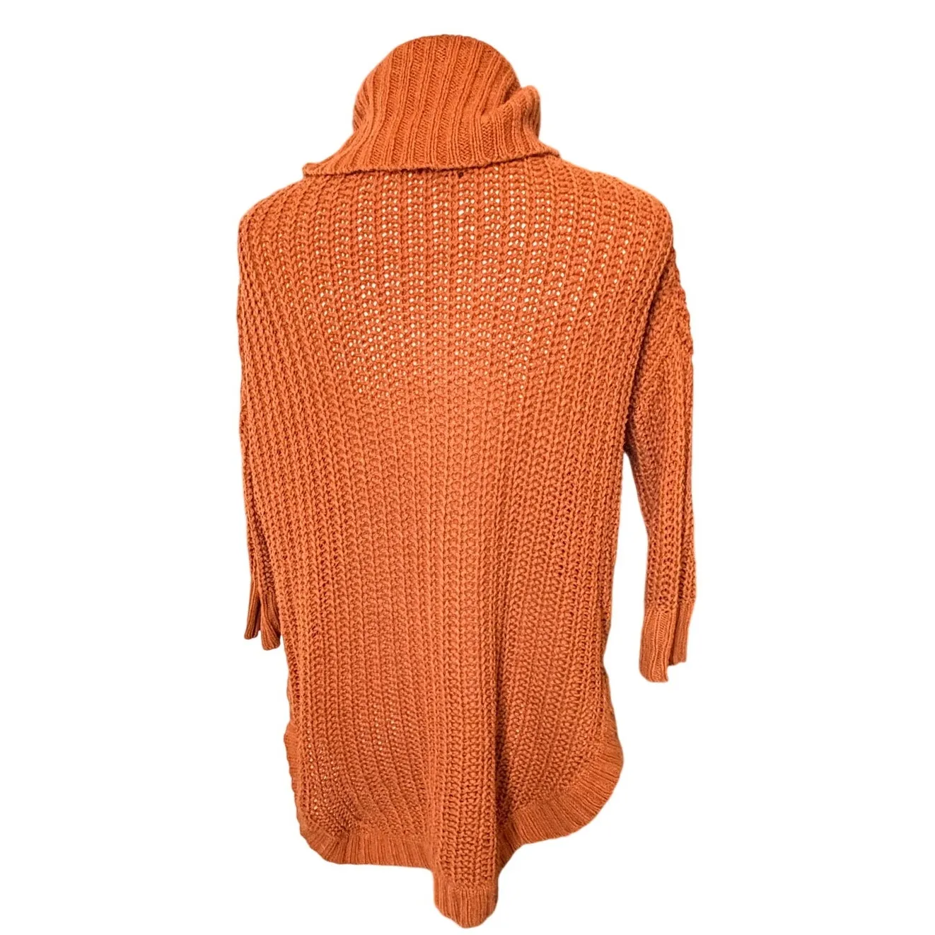 Express Women's Sweater Orange Rust XS - Image 3