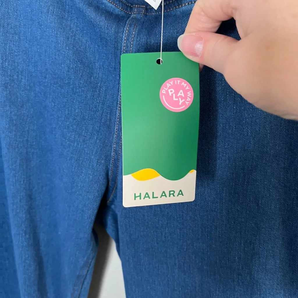 Halara Flex High-Waisted Cross Over Denim Casual Flare Pants XL - Image 5