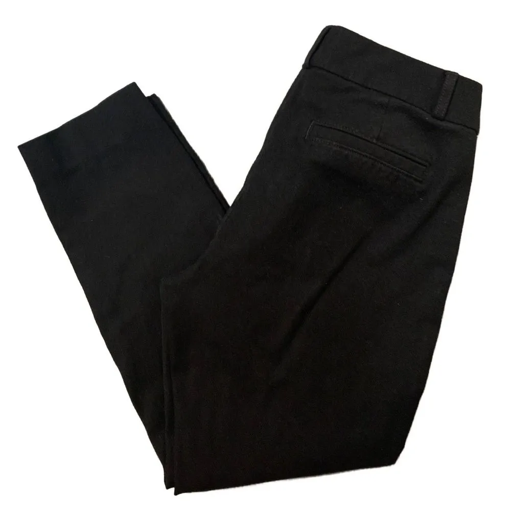 Banana Republic | Sloan Black Skinny Ankle Trouser Black Slacks Size 6 - Image 9