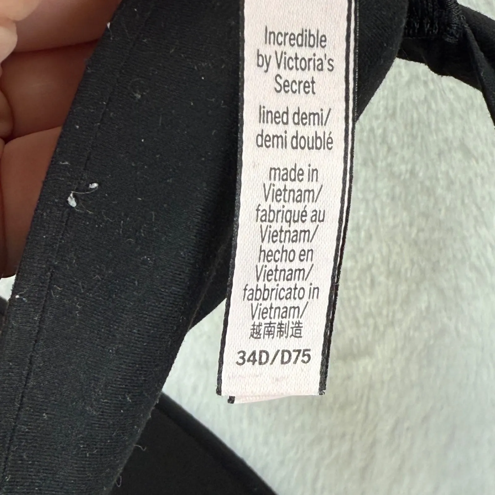 Victoria's‎ Secret Incredible Lined Demi Bra Black Size 34D - Image 7