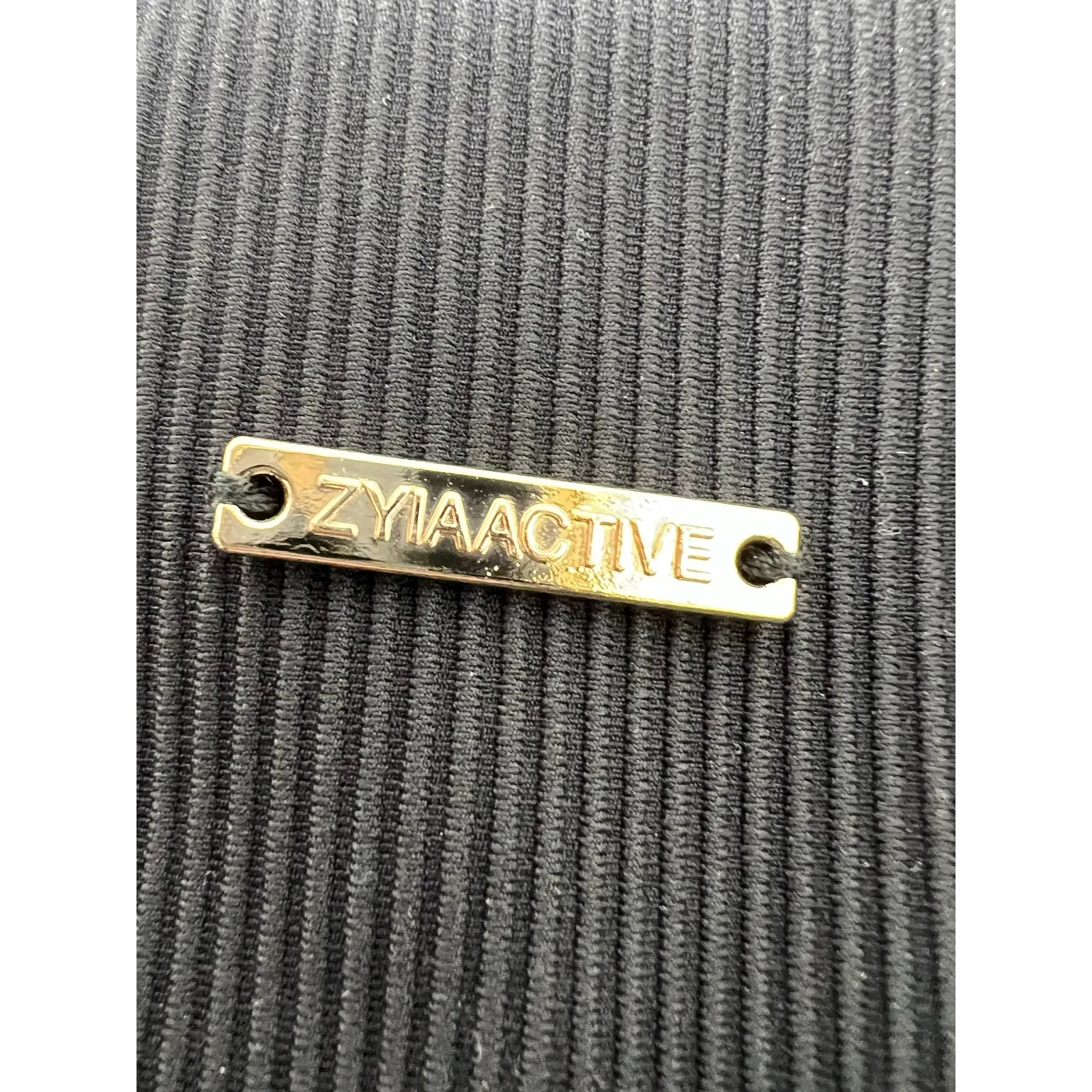 Zyia Active Ribbed Black Biker Athletic Stretch Shorts Small - Image 3