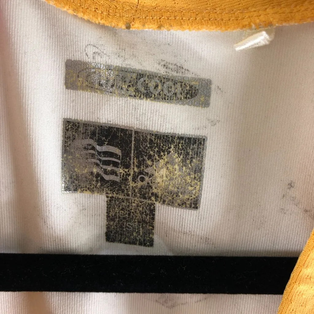 Adidas Womens Golf Top Sleeveless V Neck Athletic White Yellow S - Image 3