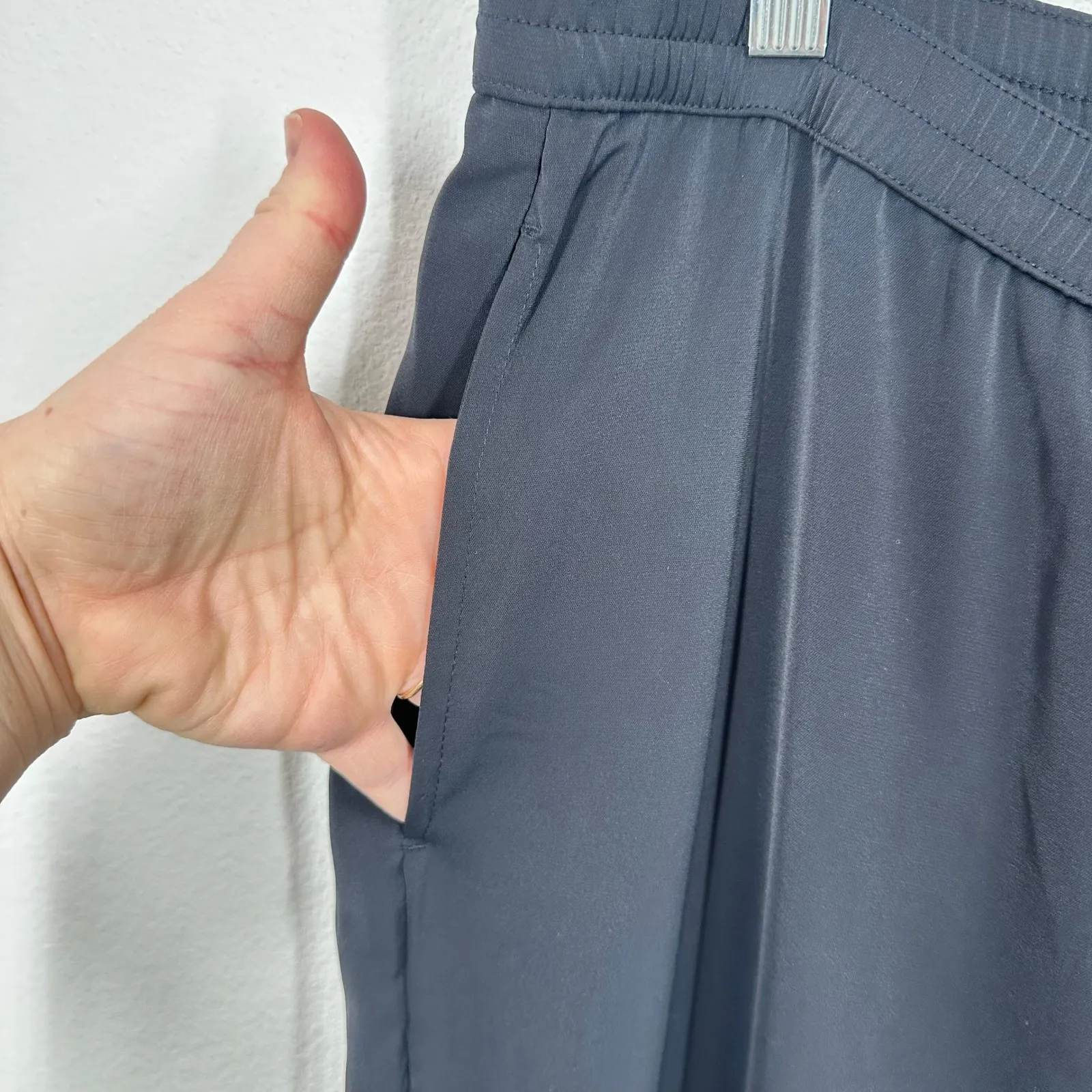 Abercrombie & Fitch Black Elastic Waist Wide Leg Pants Plus Size XL Classic Work - Image 4