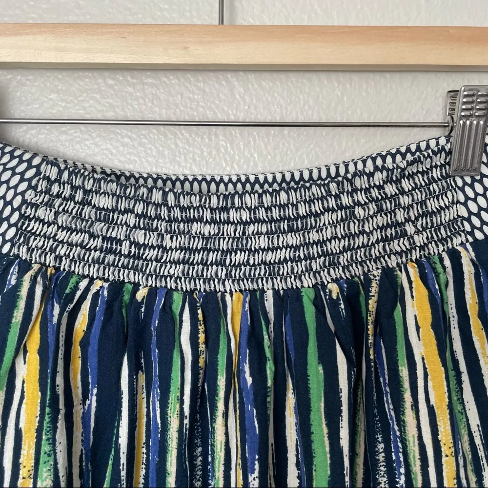 Anthropology Porridge Duo-Patterned Striped Multi Color Watercolor Skirt Size 2 - Image 3