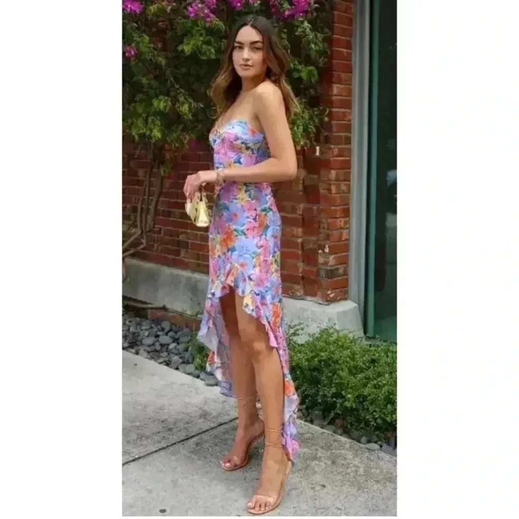 AMANDA‎ UPRICHARD AMALIA STRAPLESS GOWN BLOSSOM FLORAL - Image 2