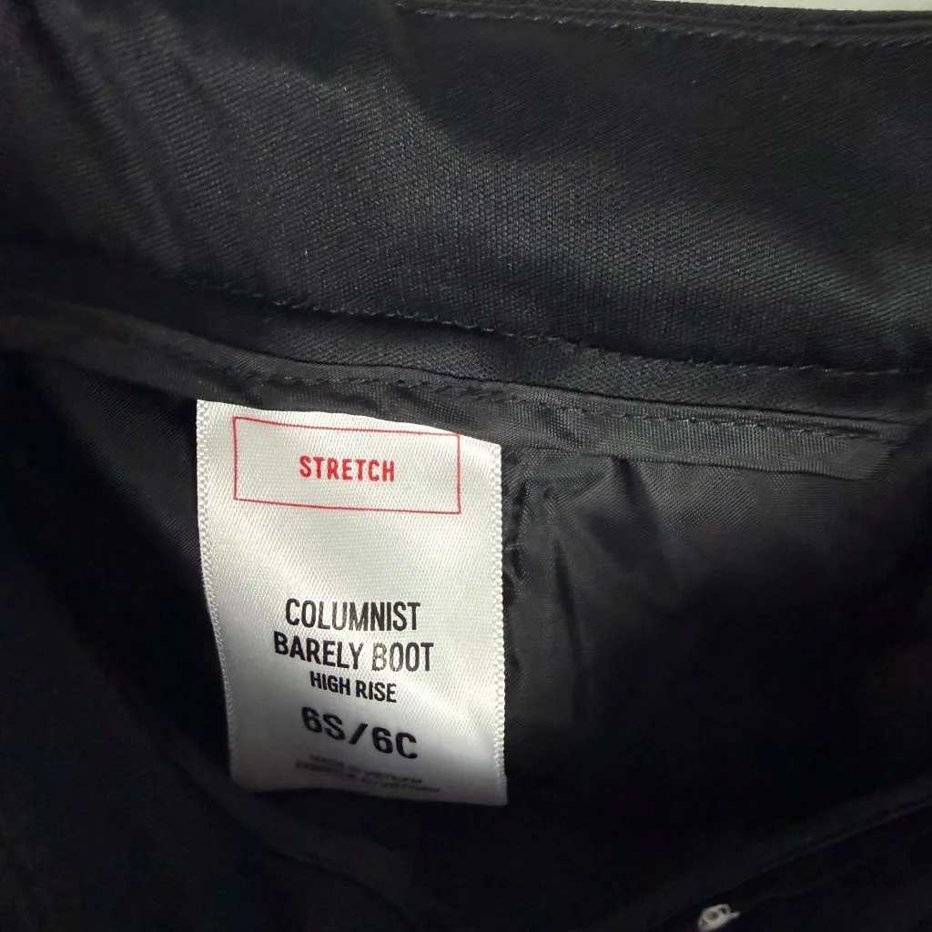 NWT Express Columnist Barely Boot High Rise Pants Stretch Black Size 6 SHORT NEW - Image 10