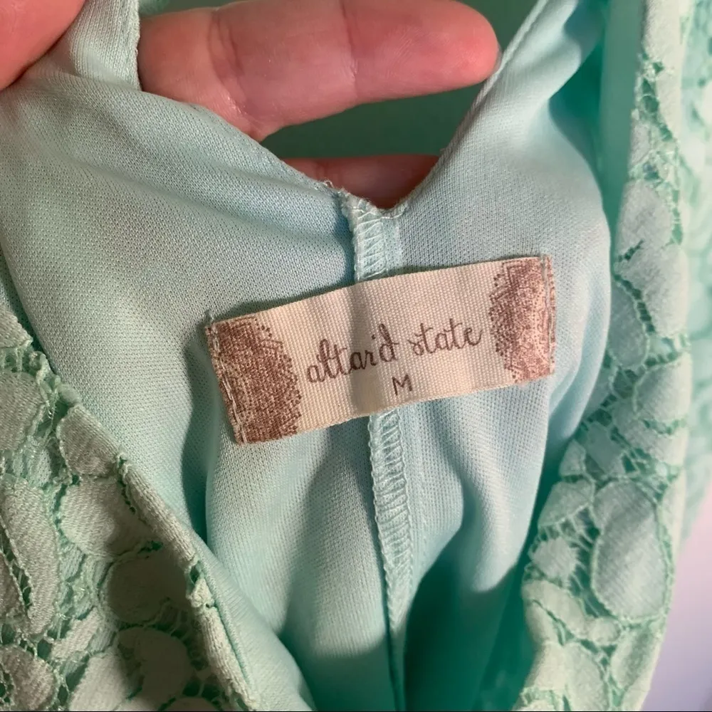 Altar’d State Alanna Pearl Sleeveless Swing Dress Mint Green - Image 9