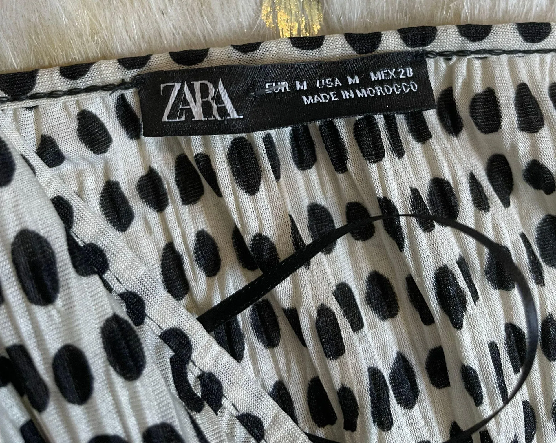 ZARA Polka Dot wrap Tank Top - Image 5