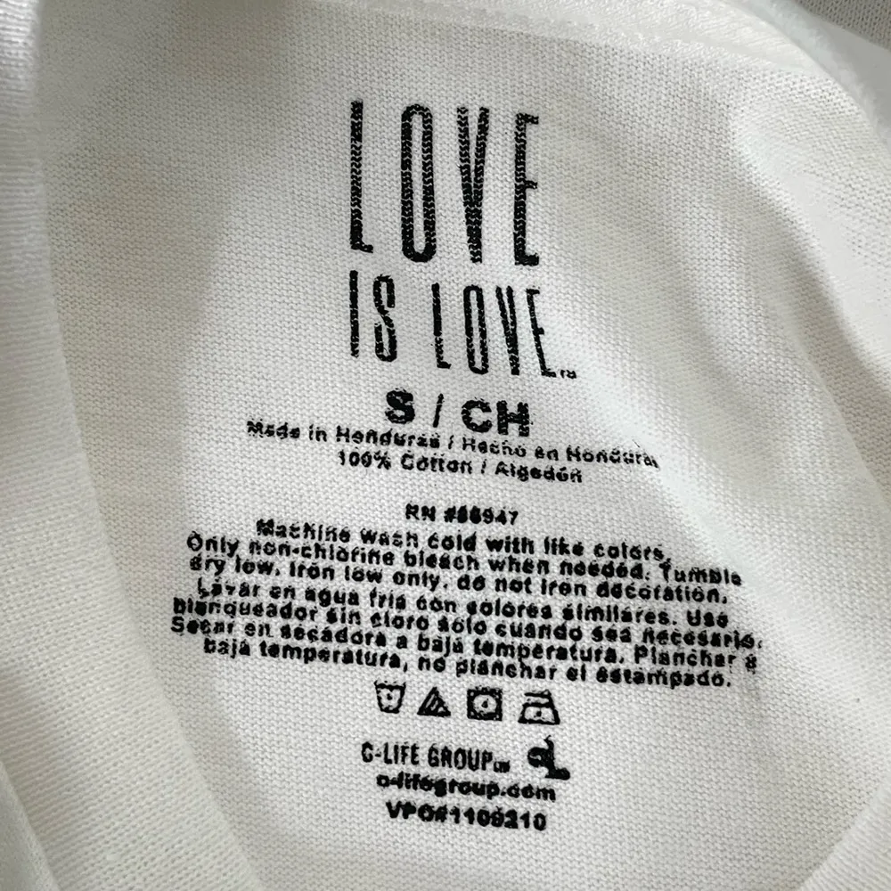 Love Is Love Pronouns TShirt White Size Small - Image 5