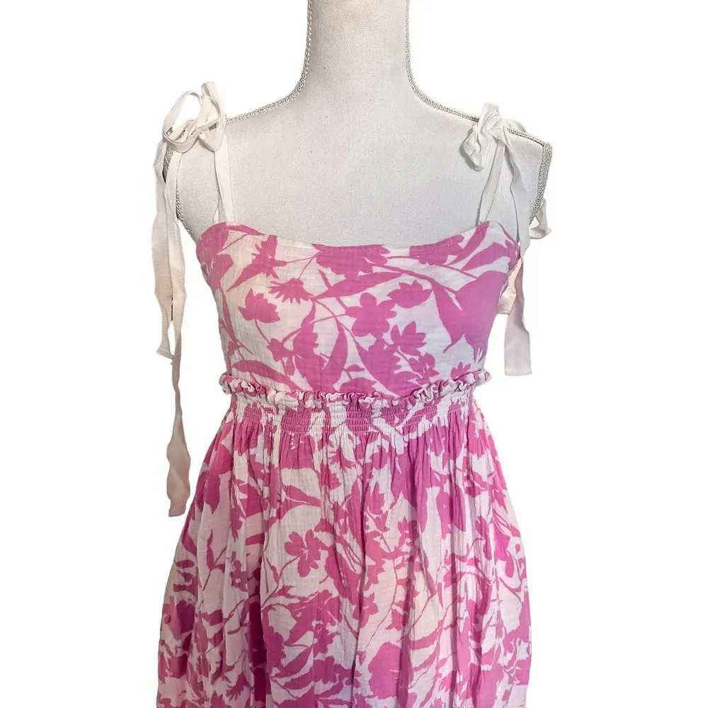 Peter Som  Collective Pink Floral Midi Dress - Image 9