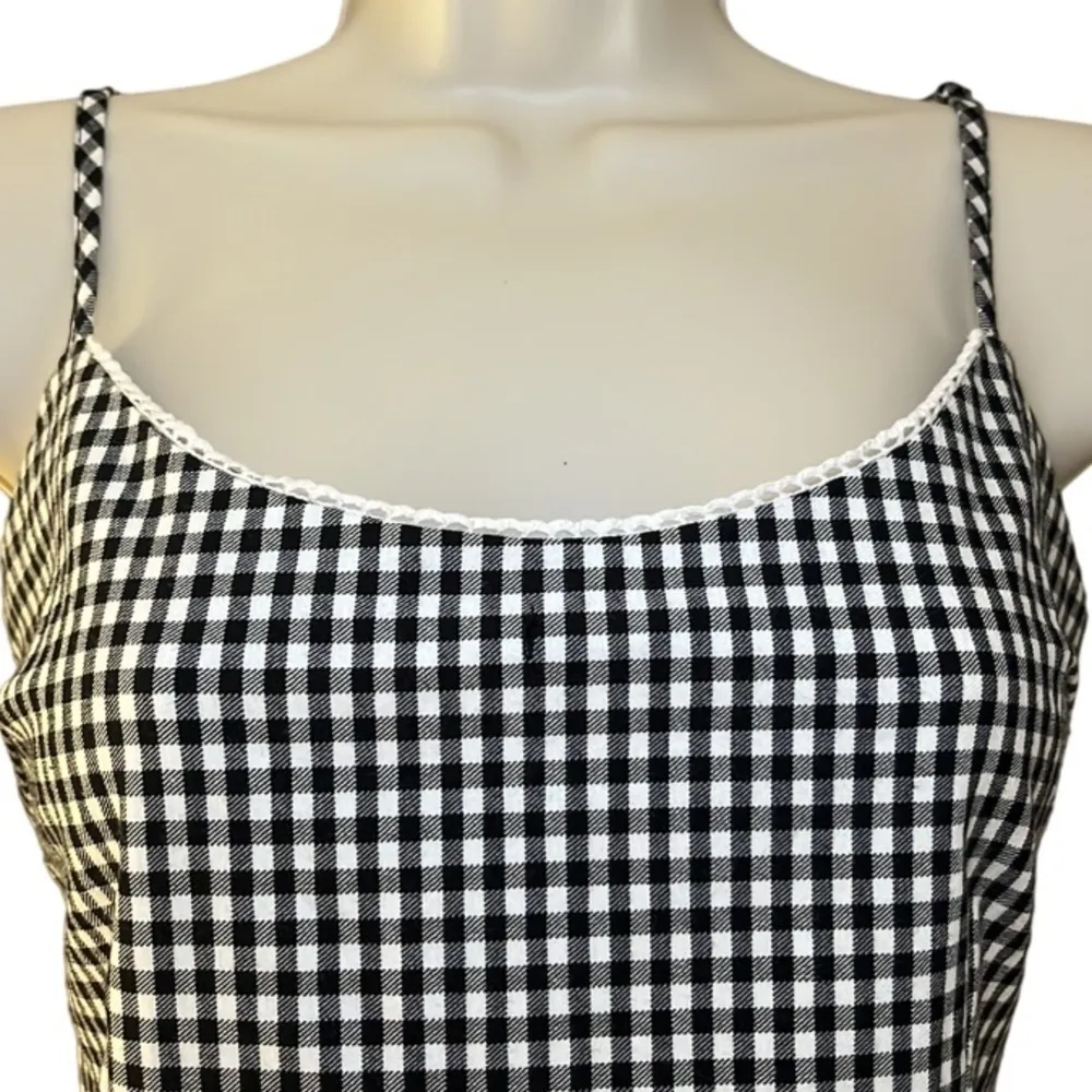 Urban Outfitters Black and White Gingham
Pattern Daisy Bodycon Mini Dres… - Image 2