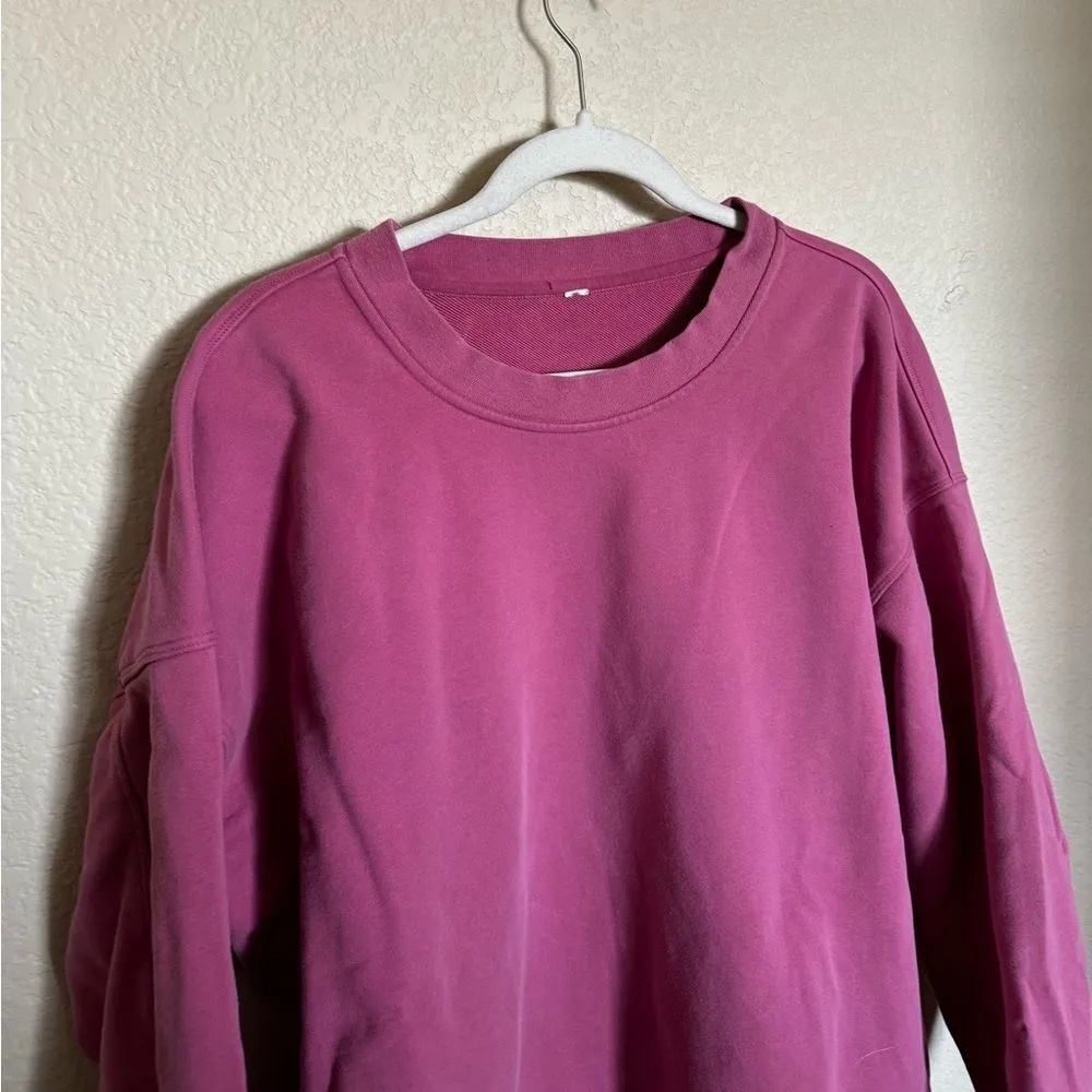 Lululemon perfectly oversized crew sweatshirt size 12‎ in pink lychee - Image 4