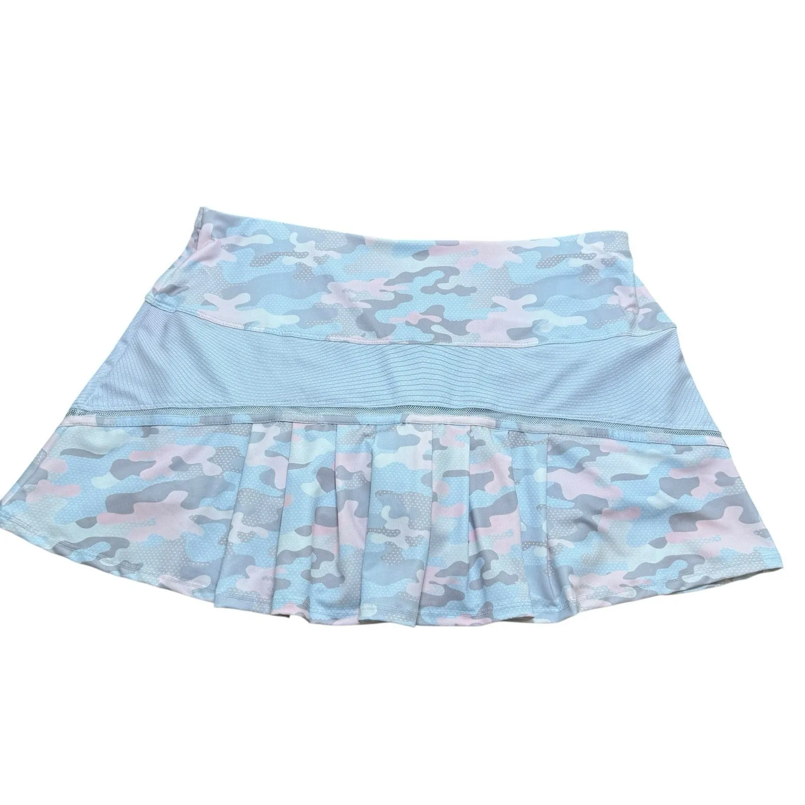 NWT Lucky in Love‎ Skirt Women's Pink Blue Camo Athletic Skort Tennis Golf Large - Image 4