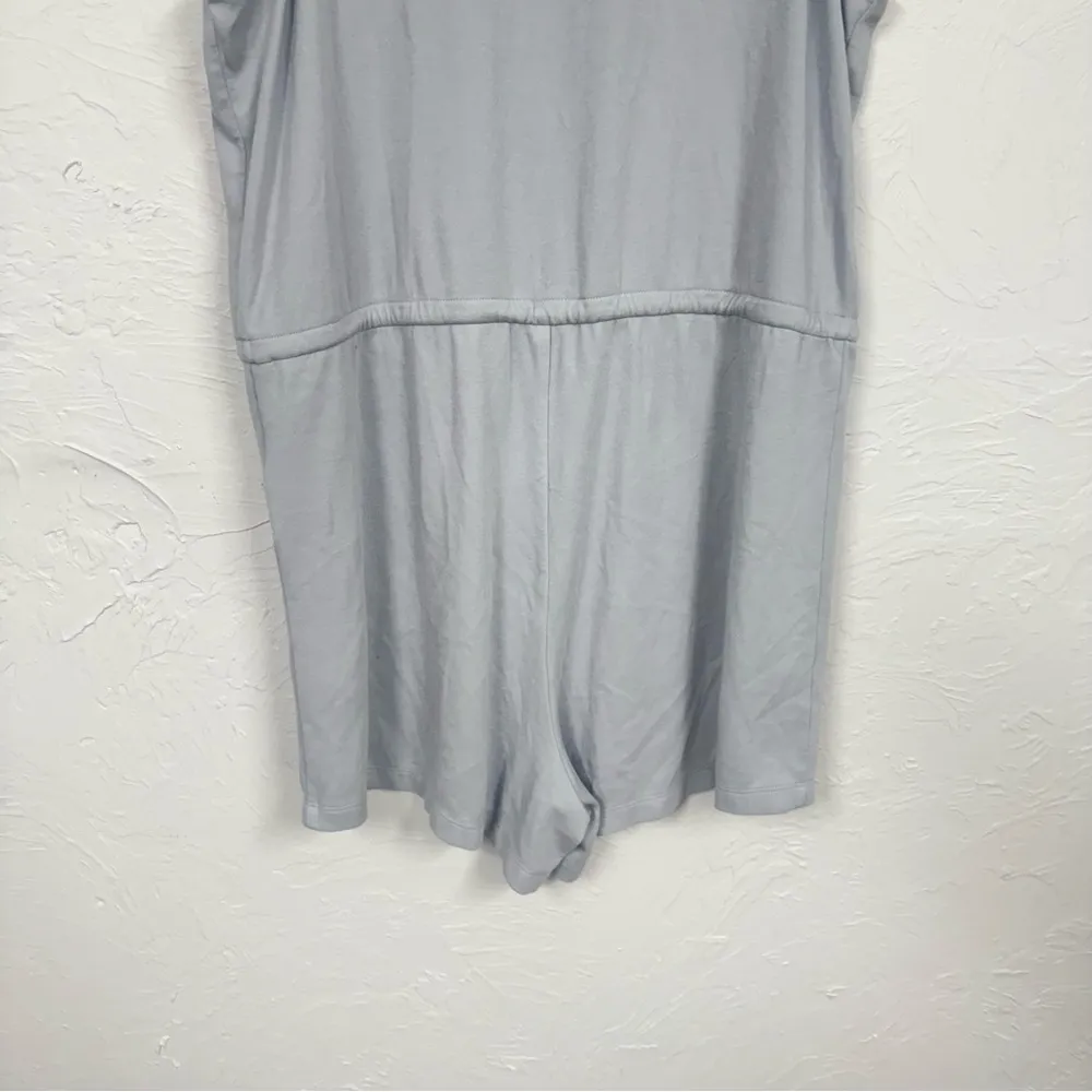 Madewell Grey Sleeveless Casual Romper Womens L Cinch Waist Summer Beachy - Image 14